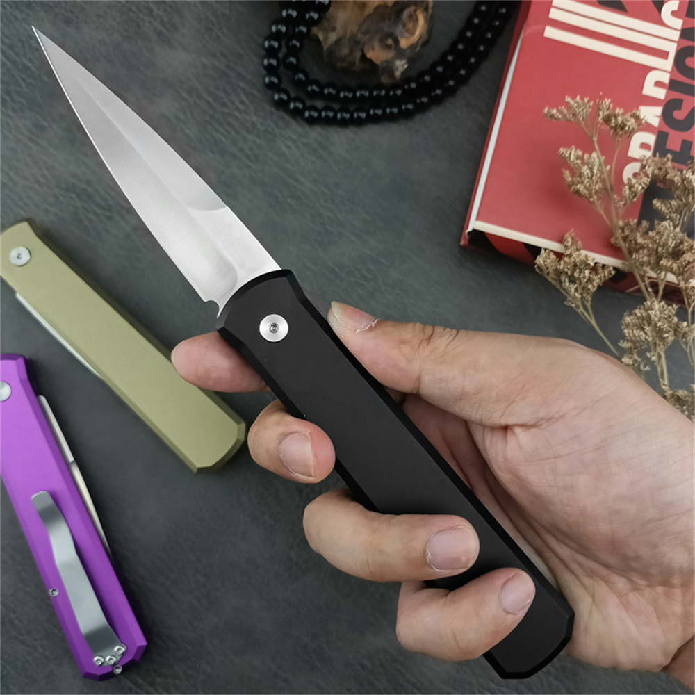 Tactical 920 Godfather Assisted Folding Knife Bead Blasted Plain Blade Aluminum Handles Outdoor Hunting Knives EDC Defense Camping Tool 3407 5201 5101