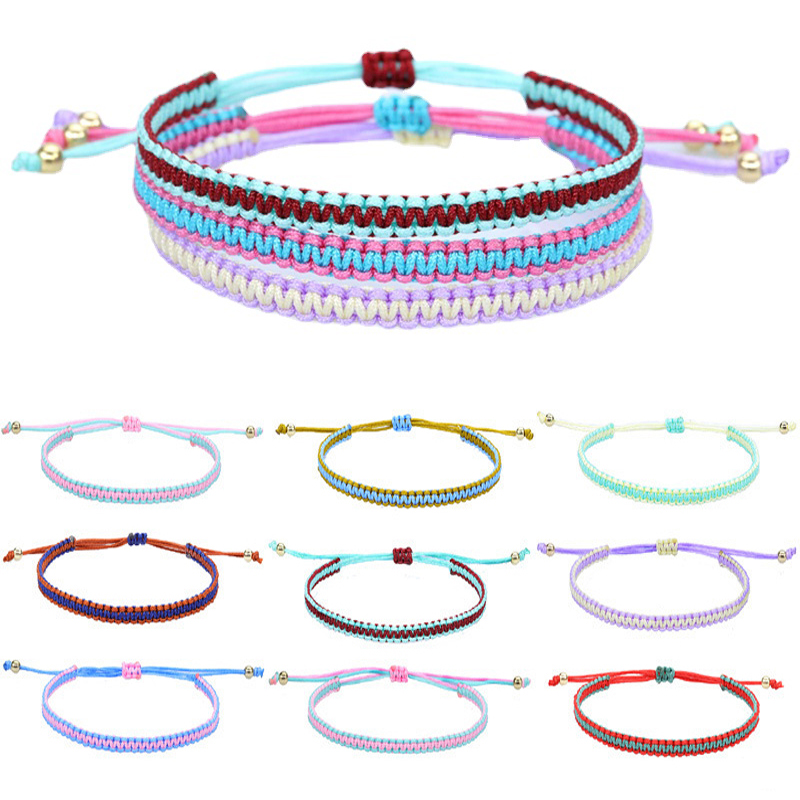 Outdoor Women Man Friendship Beach Bracelet Luck Thread Knots Woven Braid Rope Weave Hand Wrist Strap Bangle Jewelry Accessories 5b6ea 5