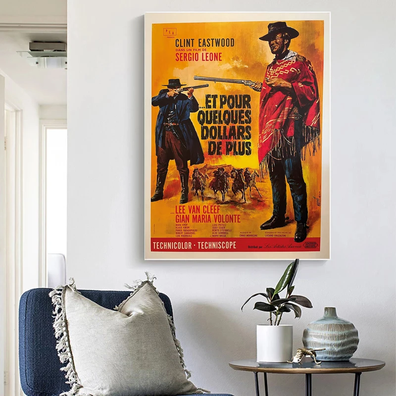 Movie Posters Cowboy Retro And Prints Festival Gift For Herhim Canvas Painting Wall Art Pictures Home ddmysmile Bar Room Decoration Smile