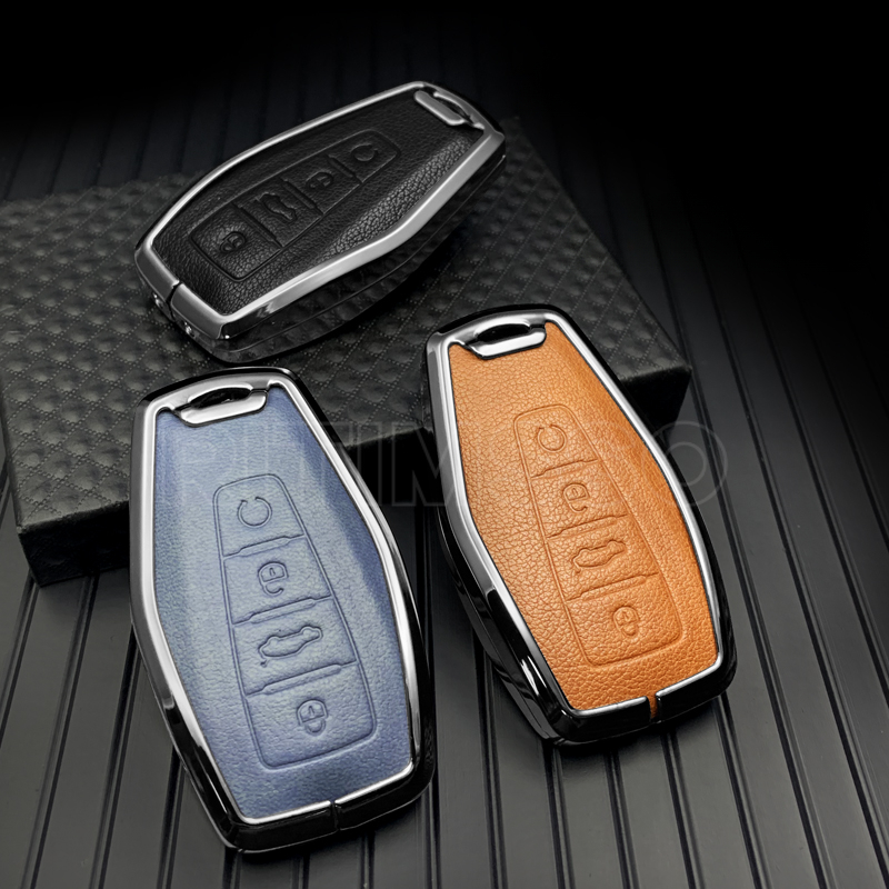 Alloy Car Key Cover Case Shell Holder Set For Geely Coolray X6 Emgrand Global Hawk GX7 Remote Accessories Car-Styling Keychain 621cf