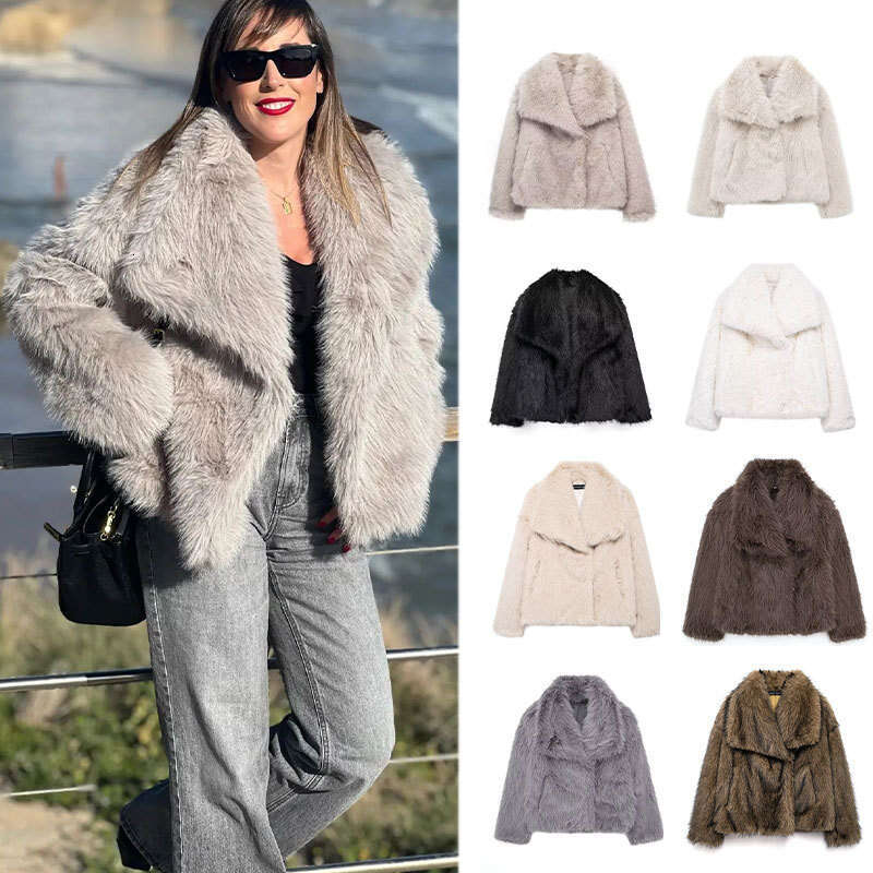 shanshi fur coat women winter women's clothing multi-color fashionable temperament socialite style faux fur jacket