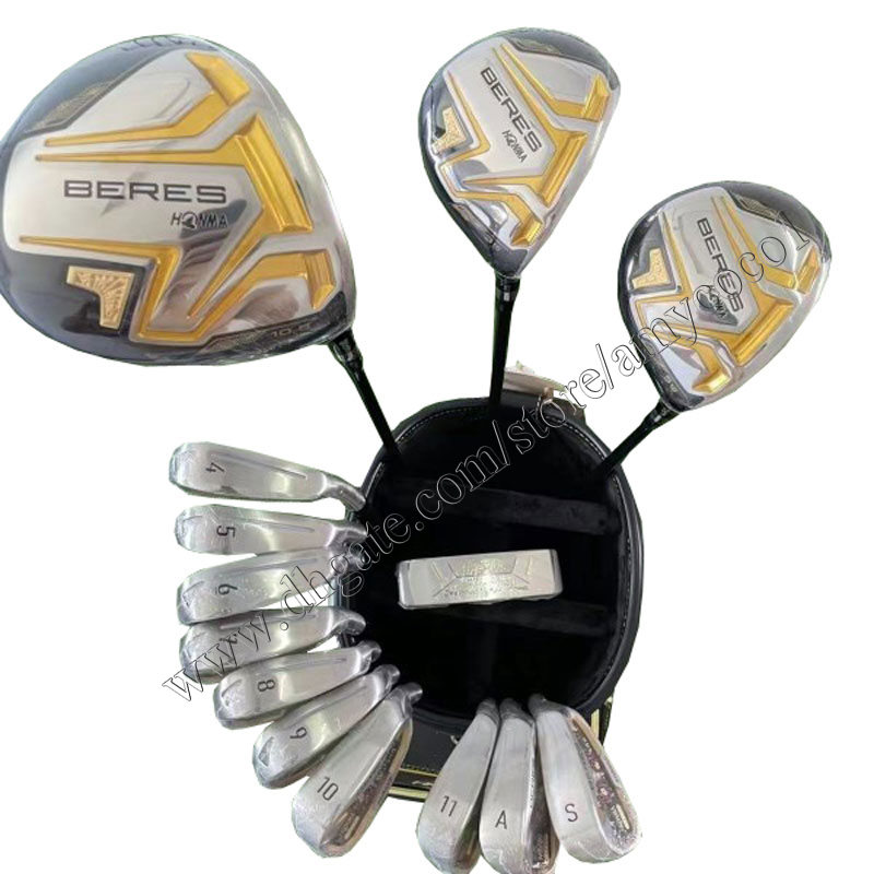 Golf Clubs Men HONMA BERES S-08 Complete Set of Clubs Right Handed Golf Wood Irons Putter and Graphite Shaft/Steel Shaft R or S Flex No Bag