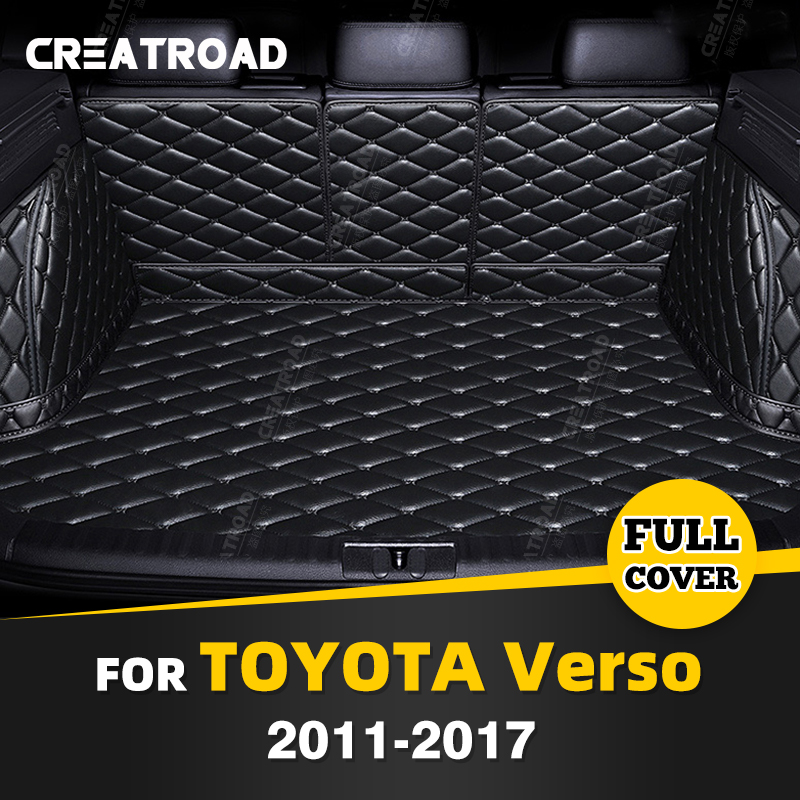 Auto Full Coverage Trunk Mat For Toyota VERSO 5-Seat 2011-2017 12 13 14 15 16 Car Boot Cover Pad Interior Protector Accessories 844c9