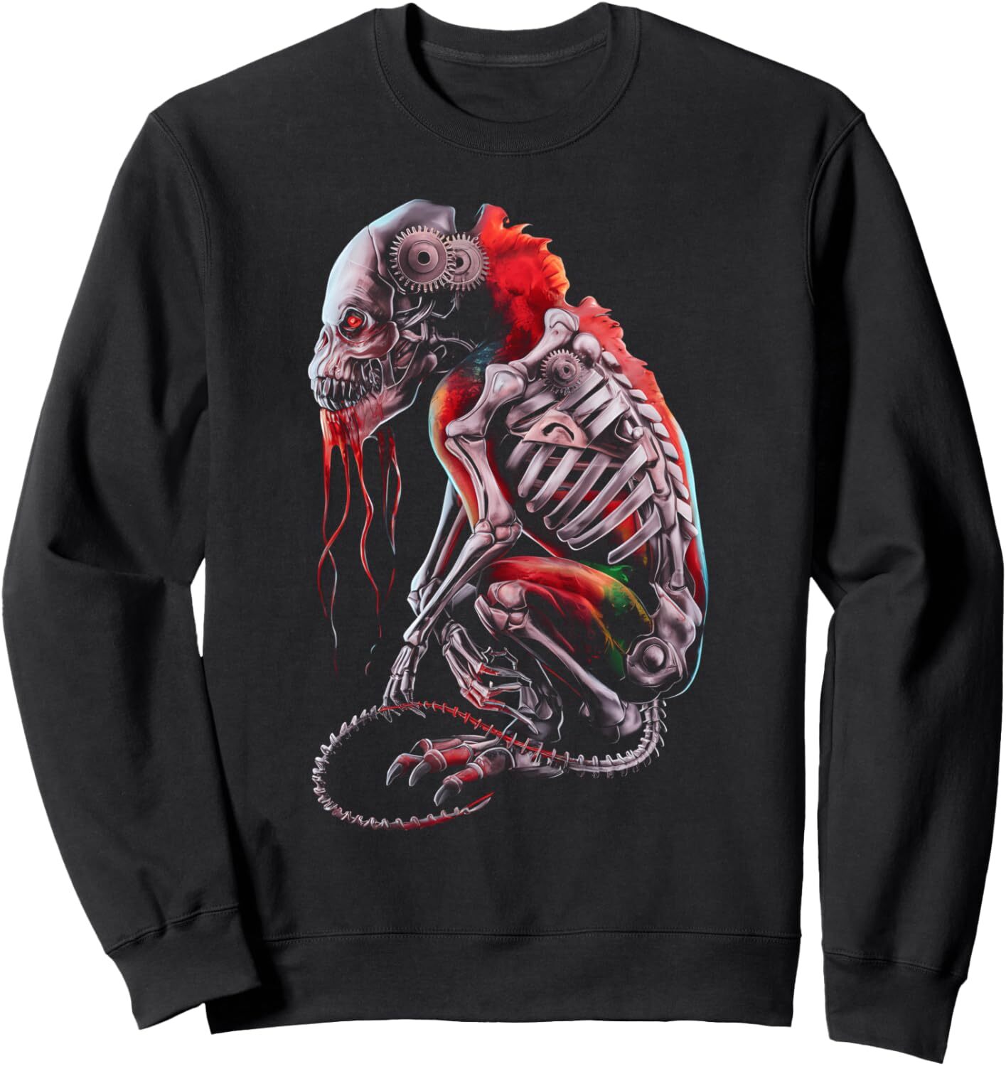 Long Sleeve Shirts for Men sweatshirt Skeleton Monster Halloween Costume Graphic Tee Sweatshirt T shirt Tee Streetwear Casual tops clothes