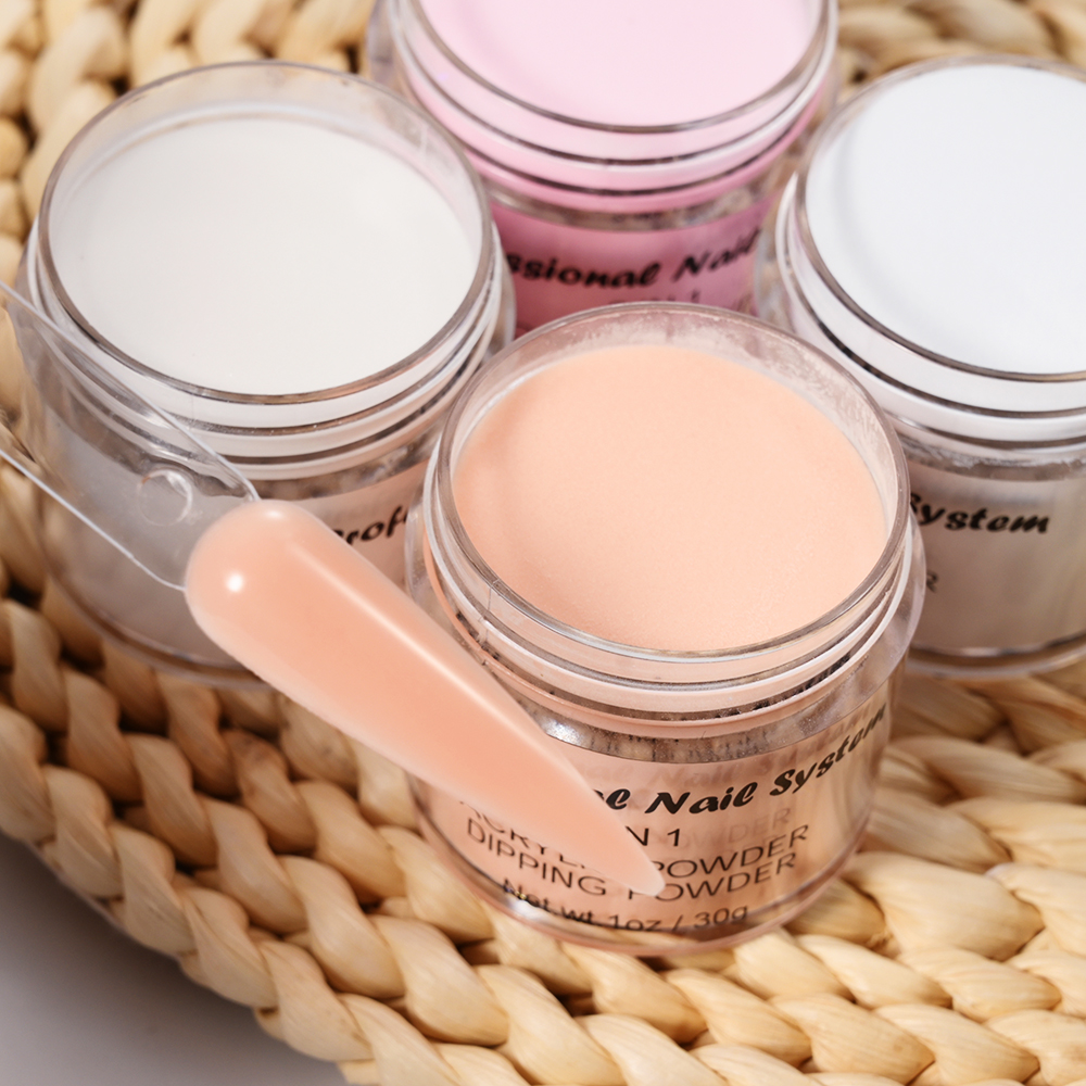 Acrylic Powder Set - 4 Colors Acrylic Powder Professional Nail DIY Kit Polymer Colored Acrylic Nail Powder for Extension/Carving