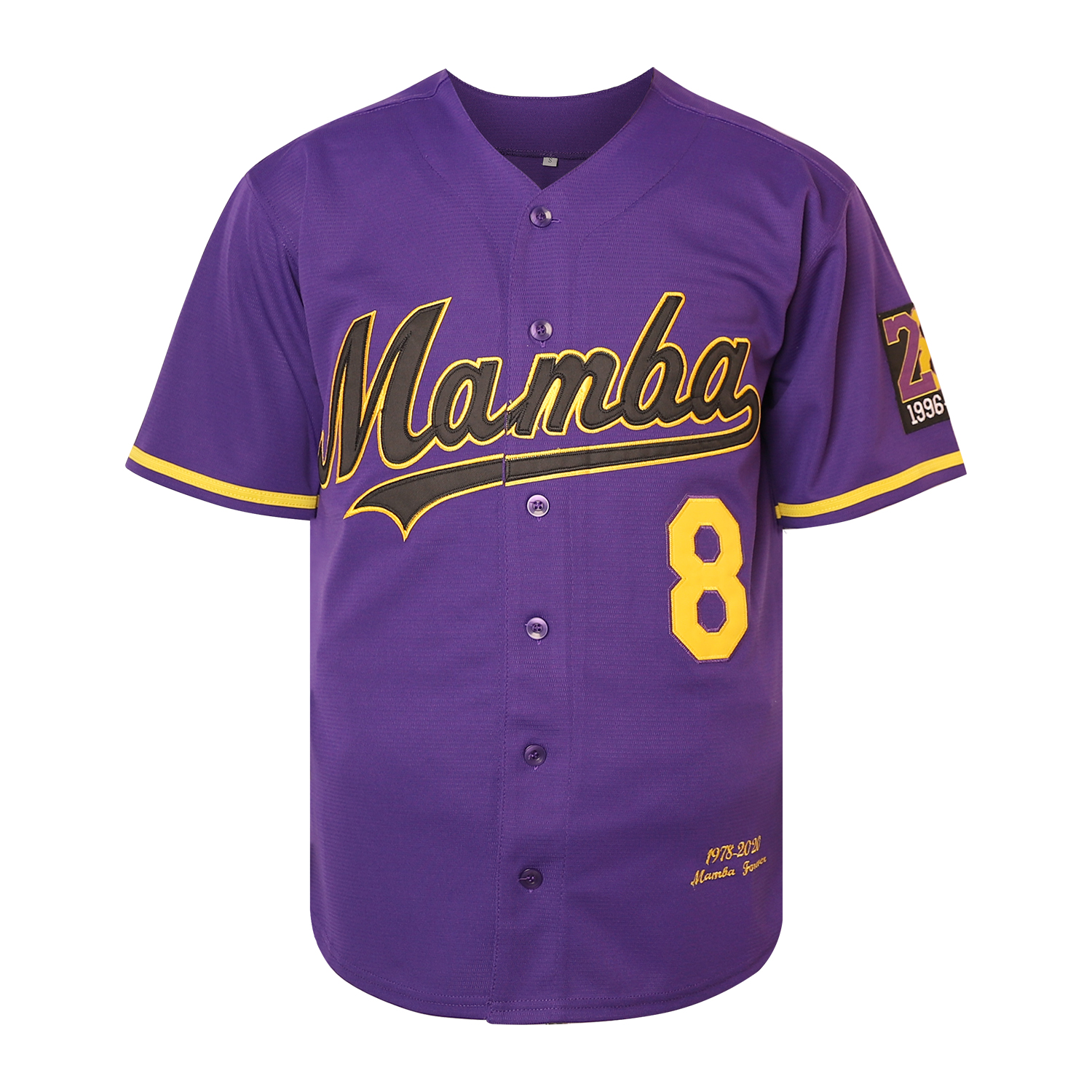 24 Embroidery Letter and Number V-Neck Baseball Jersey - Soft, Breathable, Comfy Top for Training, Competition, and Casual Wear