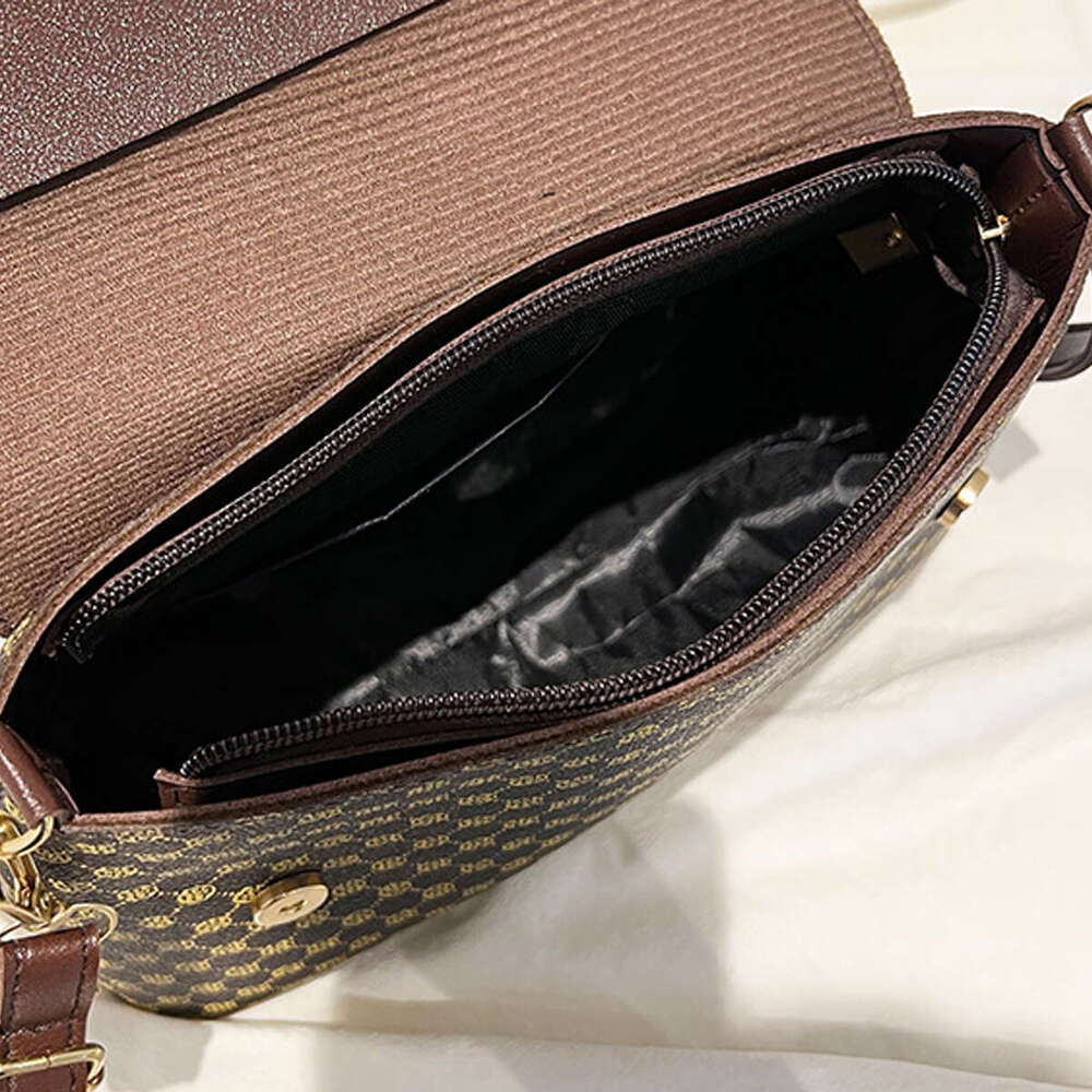 Printed small square 2024ladies new fall makeup storage women's shoulder bag