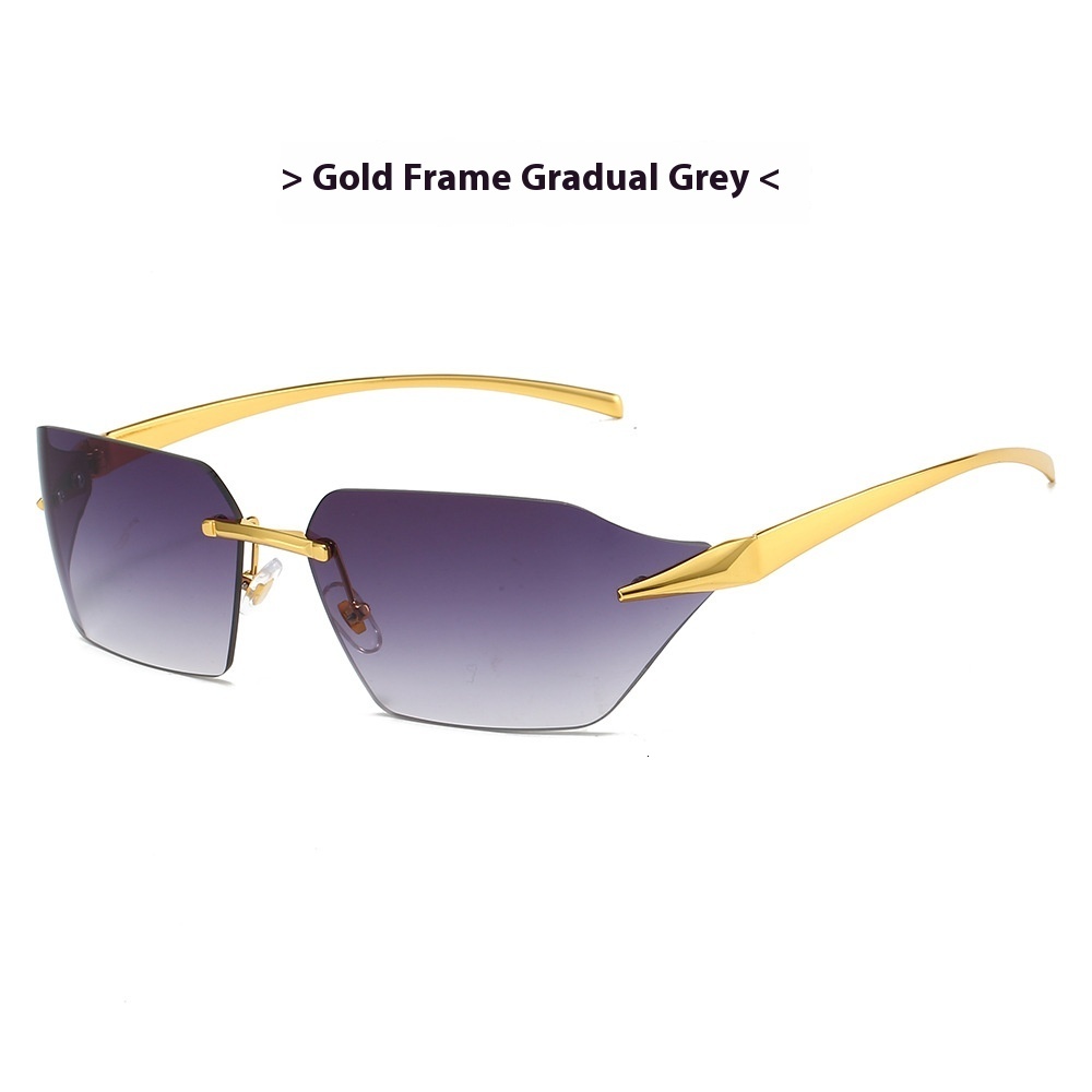 Frameless Sunglasses Men And Women Fashion Designers Luxury Glasses Outdoor Riding UV400 Sun Glasses