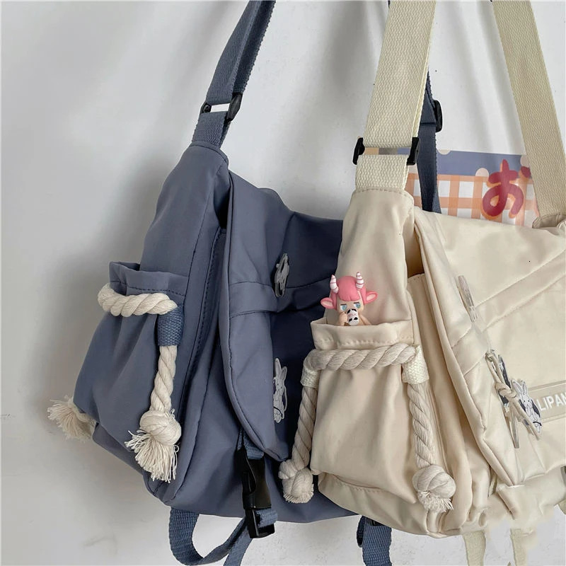 Nylon Handbags Shoulder Bag Large Capacity Crossbody Bags for Teenager Girls Men Harajuku Messenger Student School 241111