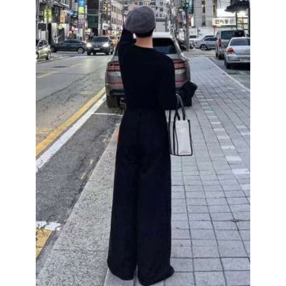 Pants Men Fashion Casual Solid High Street Simple Hip-hop Wide Leg Trousers All-match Korean Style Loose Temperament College New