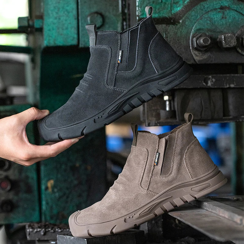 Steel Toe Cap Working Boots Anti-Puncture Work Shoe For ManIndestructible Work Shoes Outdoor Work Shoes Safety Boots for Men 241112