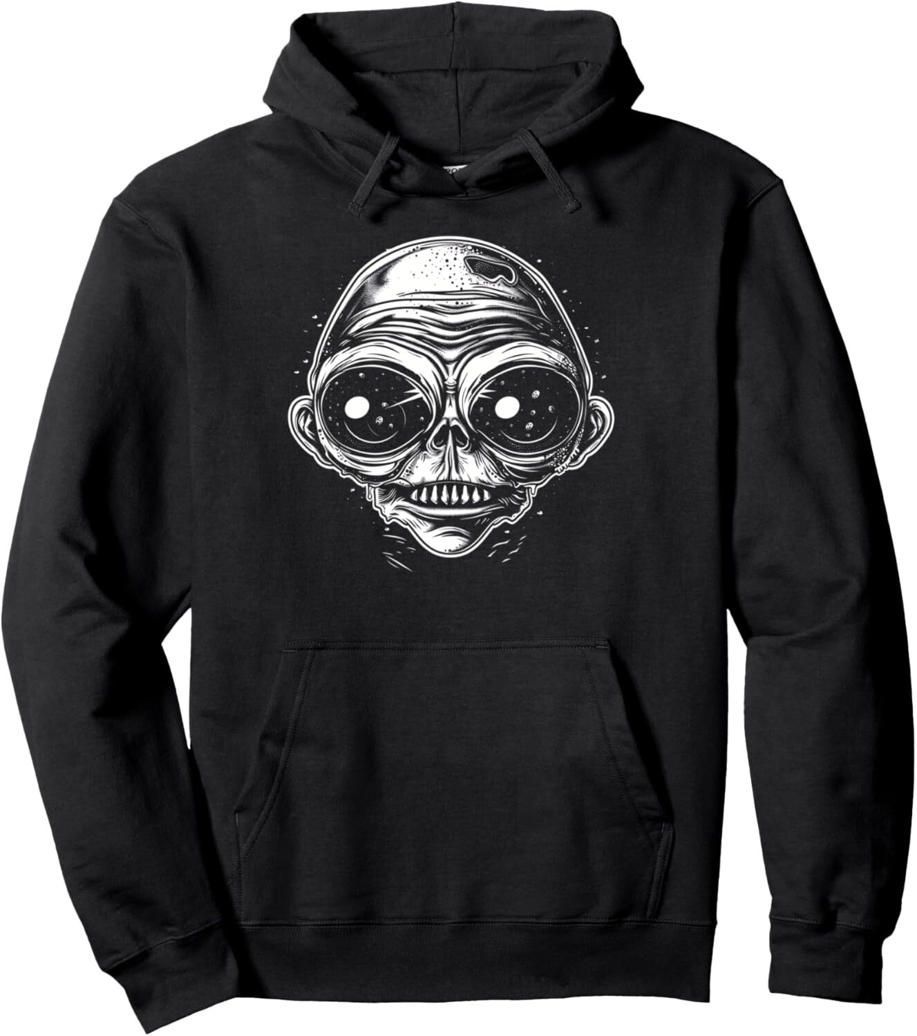 Hoodie for Mens Womens Skull Art Design with Wrinkled Face Details for Halloween Pullover Hoodie Graphic Hoodies sweatshirt cool