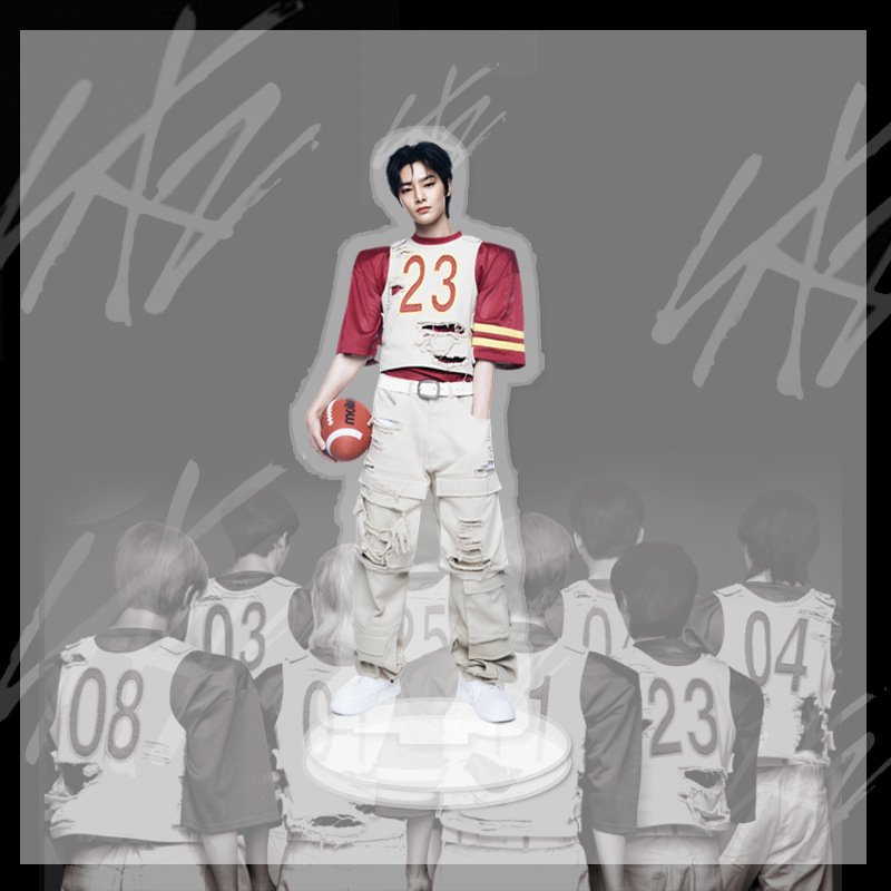 Kpop STRAY-KIDS Figures Acrylic Stand Bang Chan Hyunjin Ball Suit Series Figure Model Desktop Decorative Fans Collectibles Gifts