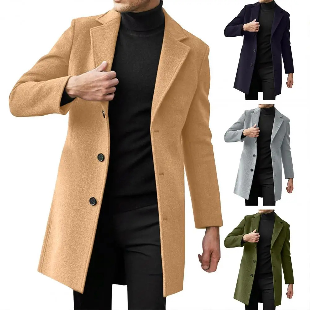Spring and Autumn Cotton Coat Wool Blended Solid Color Casual Business Mens Wear Ultra Thin Windproof Jacket 241112
