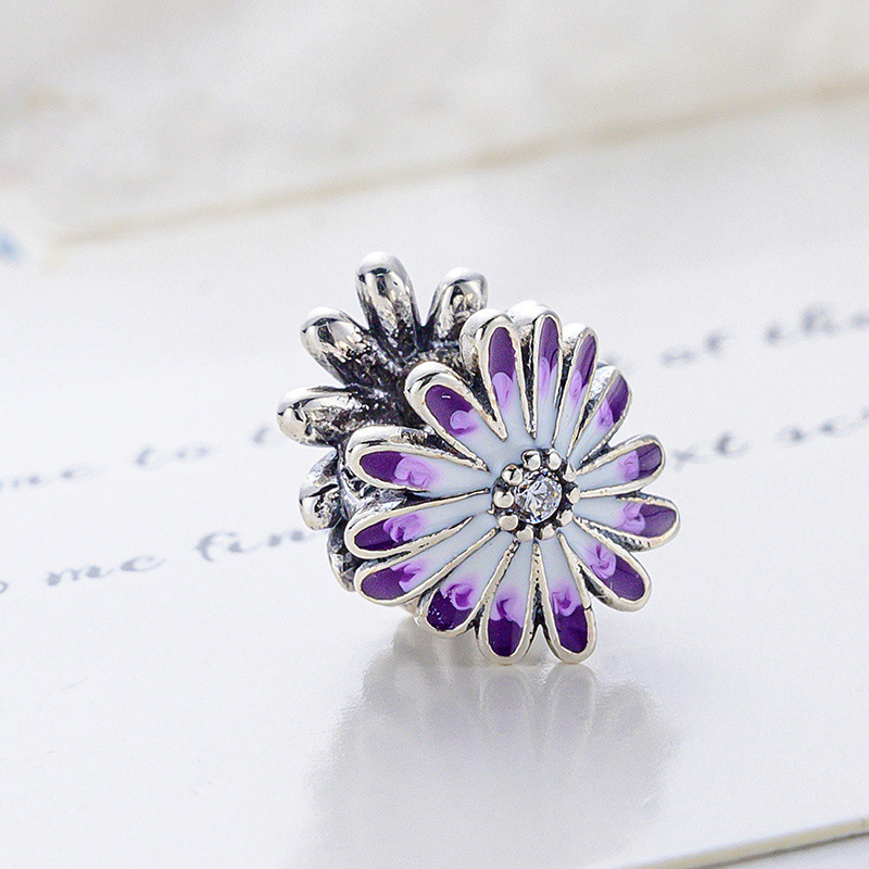 NEW Snowflake Circle Purple Glow-in-the-dark Firefly Dangle Charm Beads Fit Pendant Charms Silver 925 Original Jewerly Bracelet