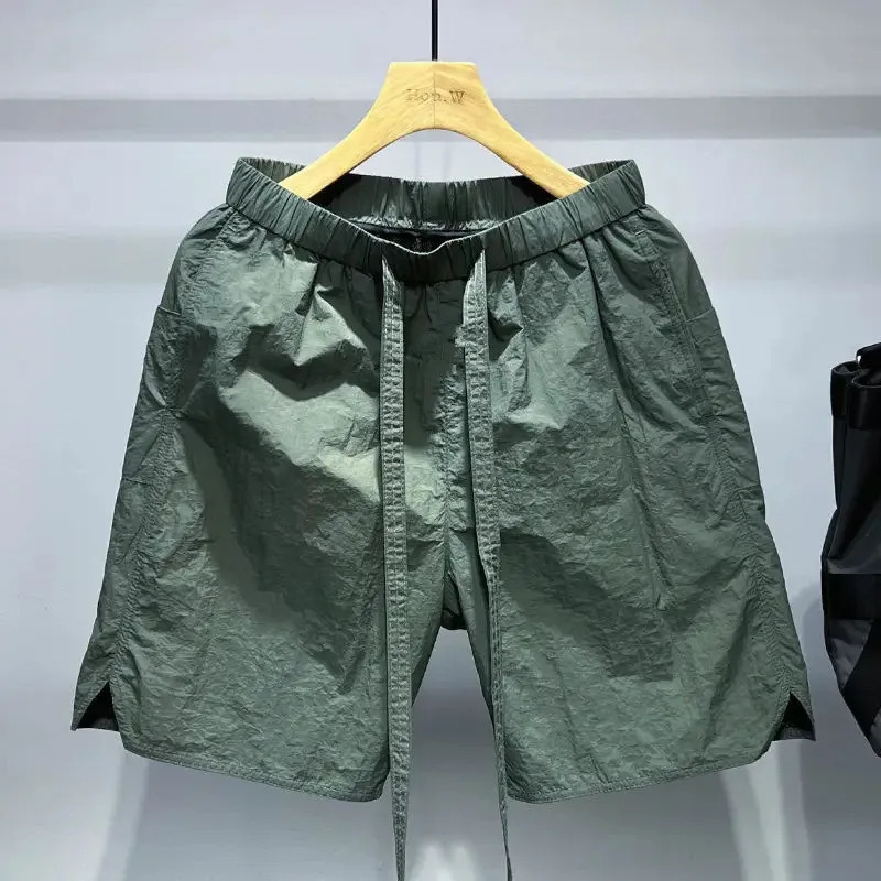 Men Sports Shorts Thin Quick Dry Breathable Casual Classic Resistant Shorts Pants Drawstring Beach Cargo Shorts Men Clothing 240409