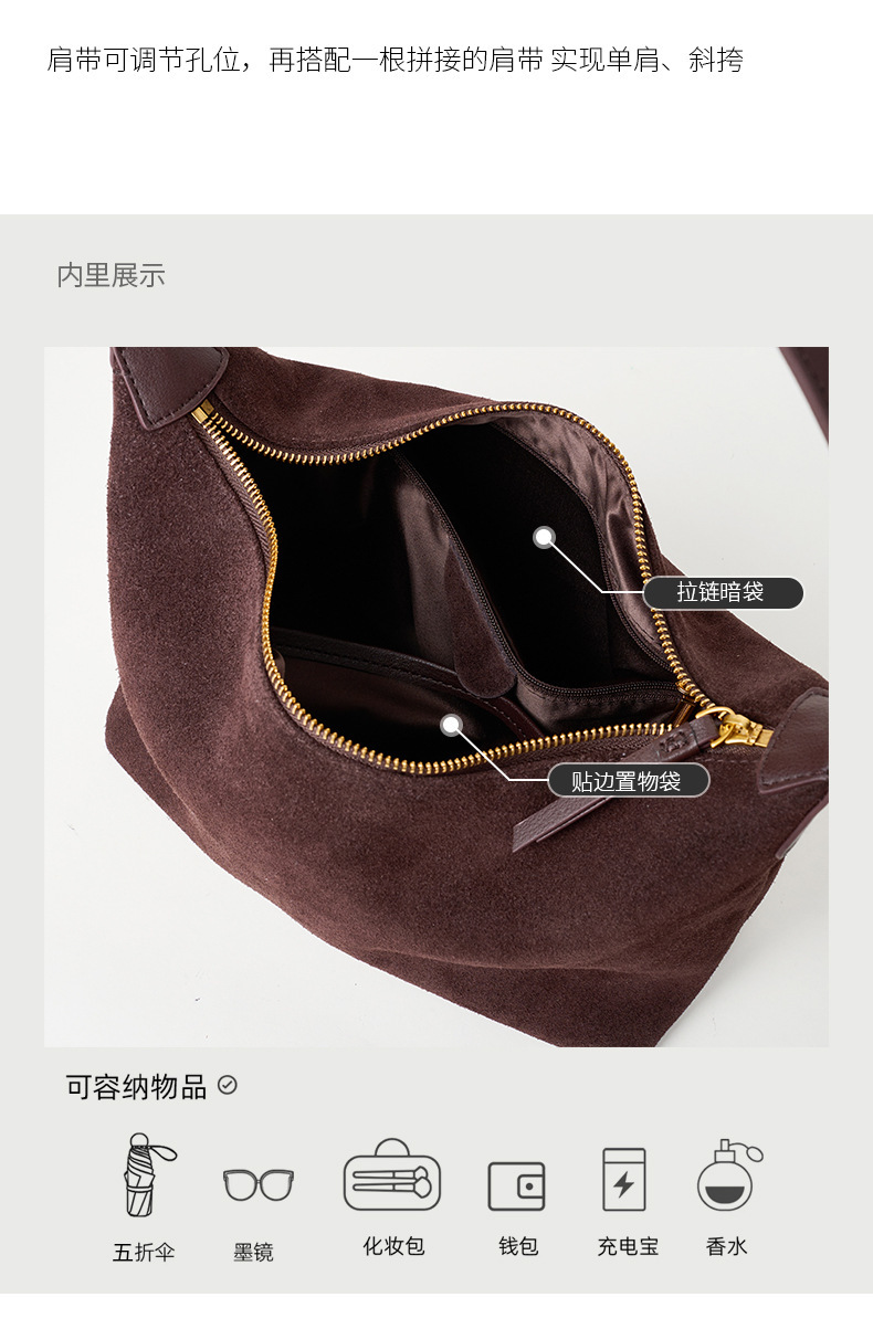 Genuine Leather Winter Fashion Women's Handbag,Frosted Cowhide Tote Bag, High-Quality And Simple Casual Shoulder Crossbody Bag Check