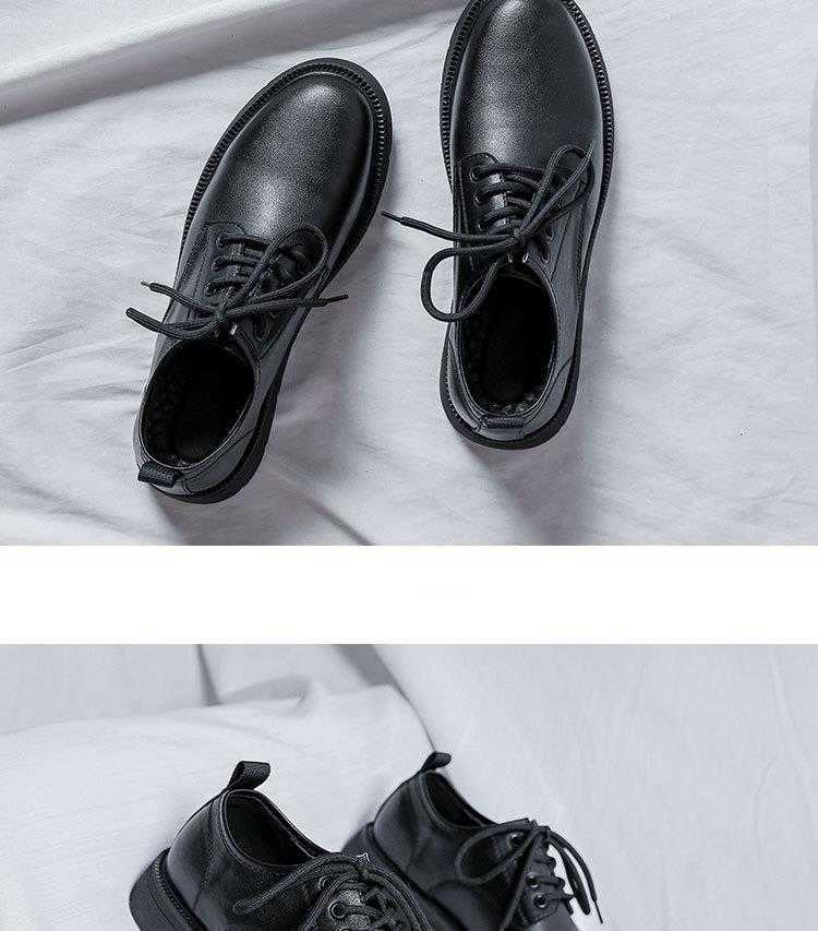 Men Dress Shoes New Thick Soled Mens Big Head Casual Shoes British Style Casual Small Leather Shoes Shoes 241009