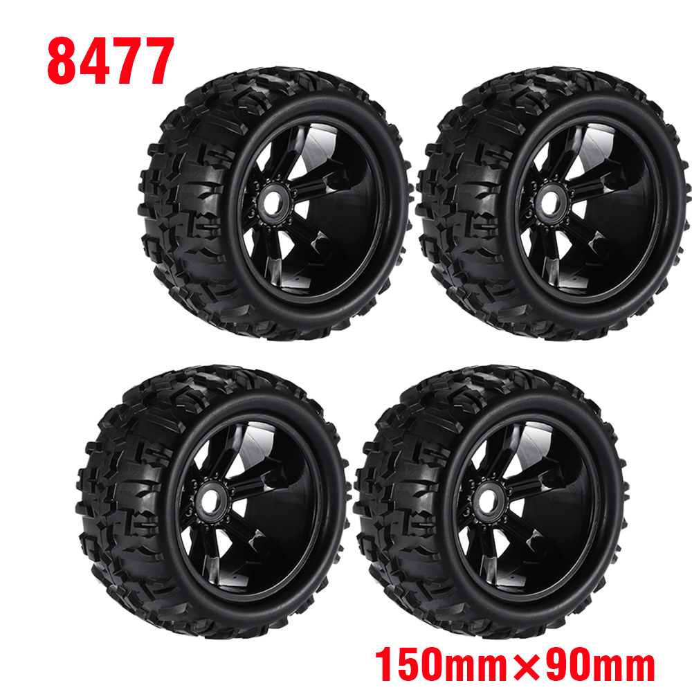 4pcs 1/8 RC Truck rubber Tires Wheels 8477/8483 for Traxxas Maxx Tmaxx E-Revo Revo 3.3 JLB Cheetah Monster HSP ZD
