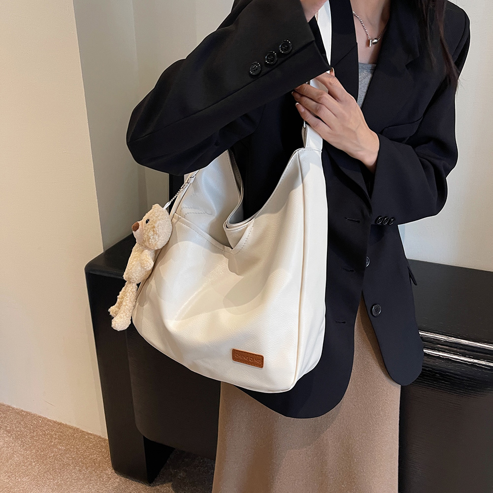 Women Leather Shoulder Bag Adjustable Strap Retro Tote Handbag Trendy Crossbody Sling Bag PU Bucket Tote Bag Daily Dating Bag