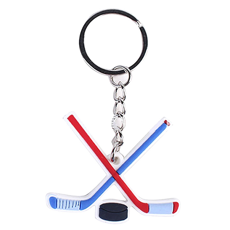 Sports Hockey Keychain Ice Hockey Key Ring Fan Gifts Pendant Hockey Fashionable Jewelry Accessories Car Key Chain Souvenir