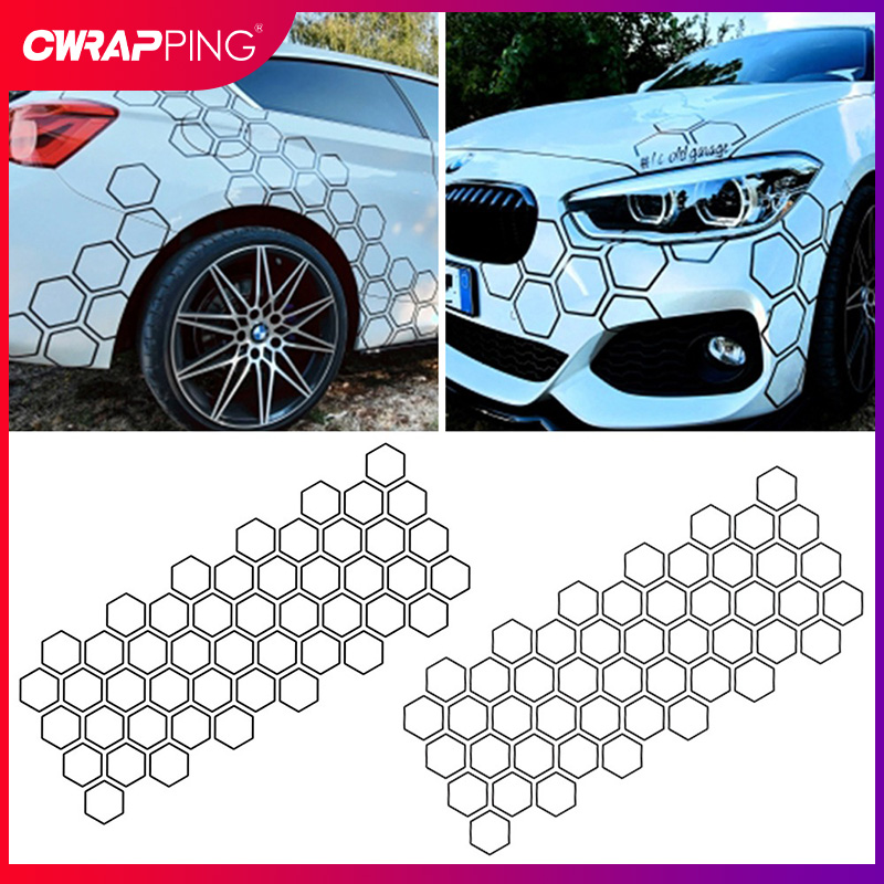 Universal Honeycomb Open Style Auto Graphics Vinyl Decor Tuning Car Side Sticker For Audi