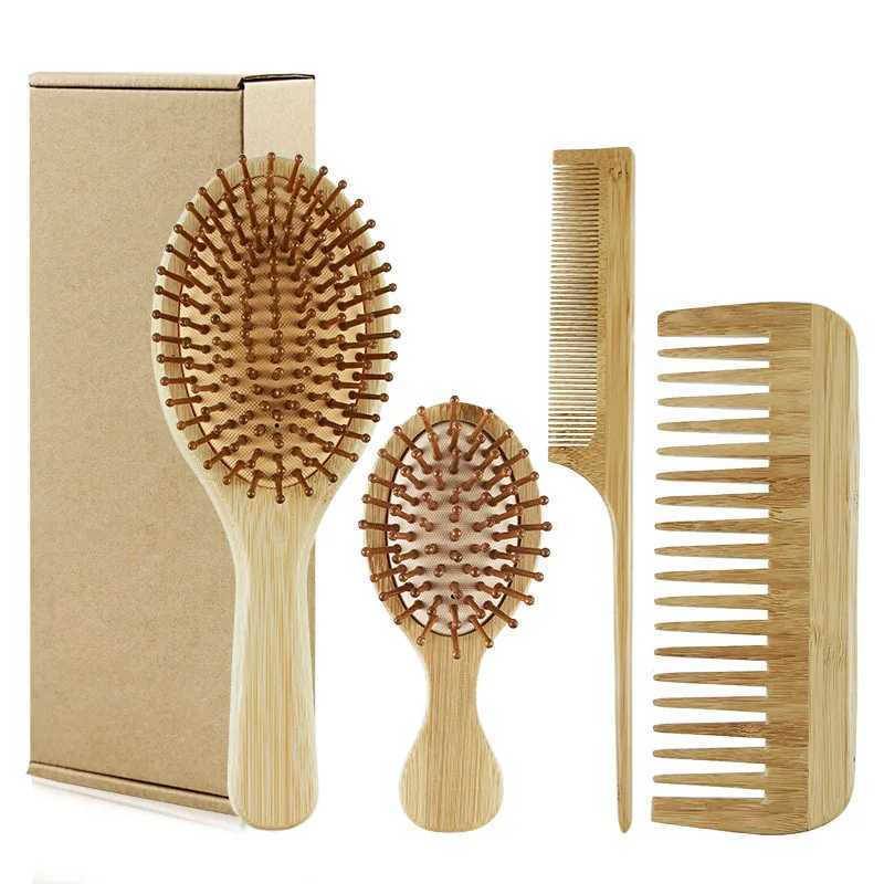 Bamboo brush massage scalp brush air bag massage comb wooden brush pad anti-static scalp brush Cepulo Para Cabello W241112