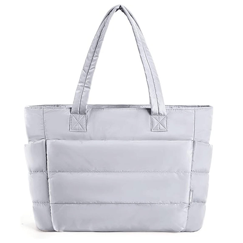 Tote Bag for Women Lightweight Puffy Tote Bag with Compartments Quilted Shoulder Bag Handbag for Travel Work Lady Shoulder Large Capacity Bag Designer