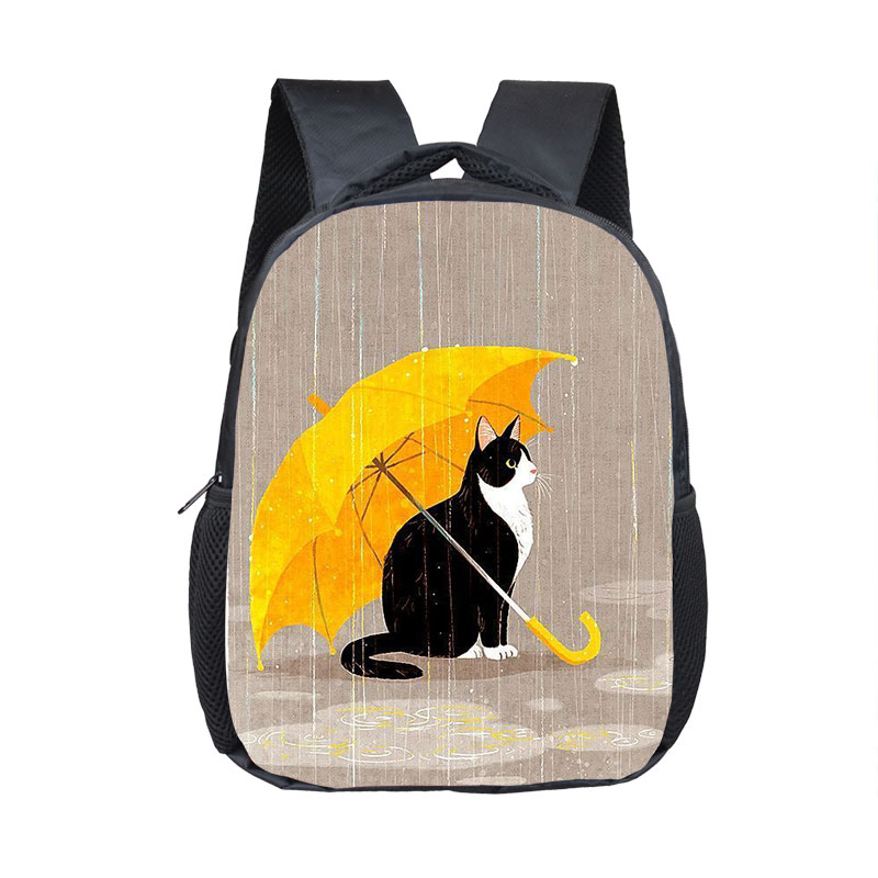 Funny Cat Backpack Cute Animal Cat School Bags Galaxy Starry Sky Bookbag for Girl Student 16 Inches Travel Daypack Computer Bag 6197d