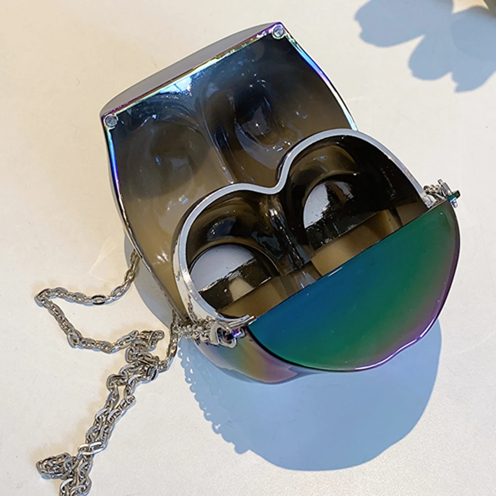 Women Evening Clutch Handbags Acrylic Butt Shape Crossbody Purse Chain Strap Unique Shoulder Bag Stylish Ladies Bag 241112