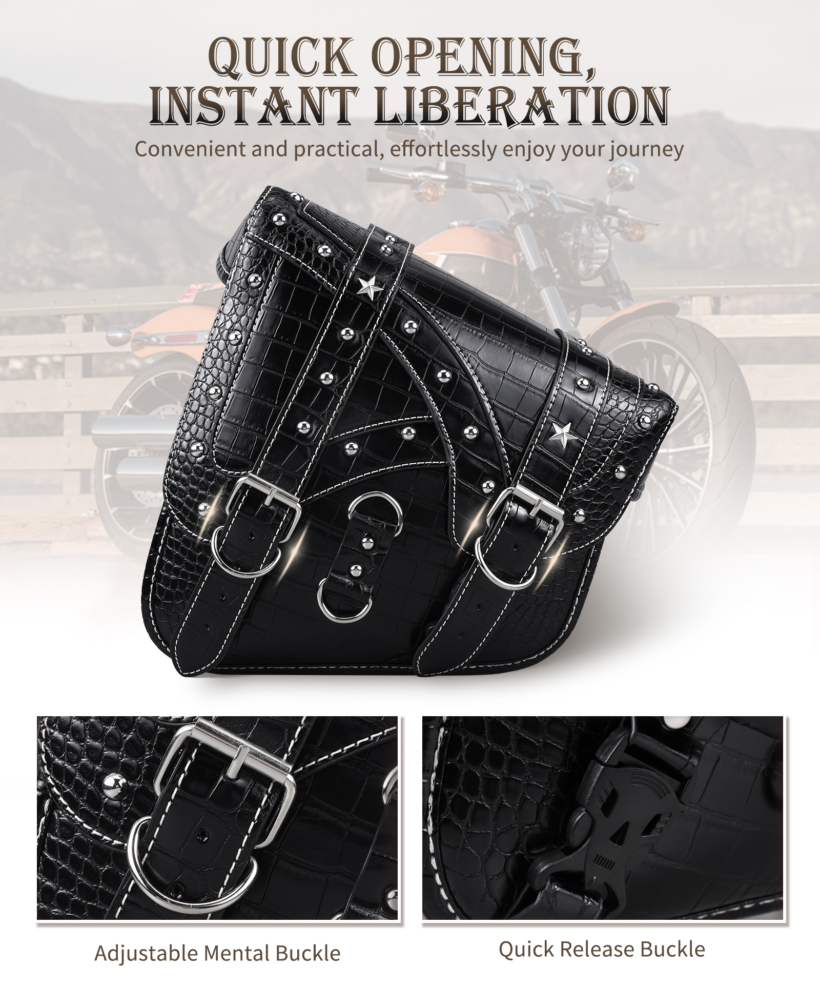 NICECNC For Harley Sport Glide 2018-2021 Softail Deluxe 2018-2020 Saddlebag Motorcycle Swing Arm Bag Moto Tool Storage Side Box