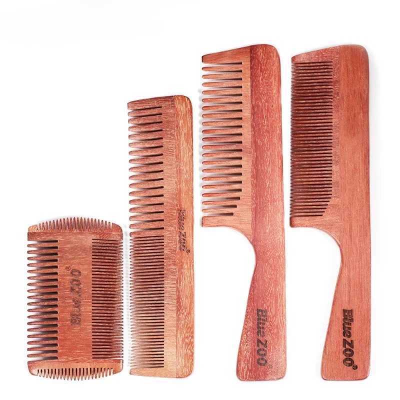 Hair care hair care fine tooth grip long comb red sandalwood comb home 4 W241112