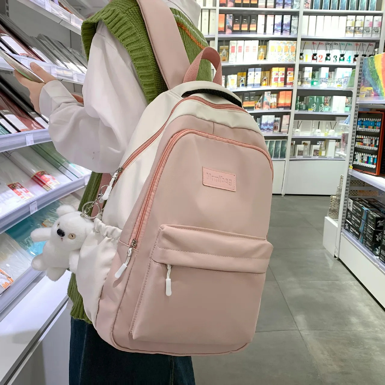 Cute womens bag teenage school backpack luxurious Harajuku womens fashion bag student womens backpack 241111