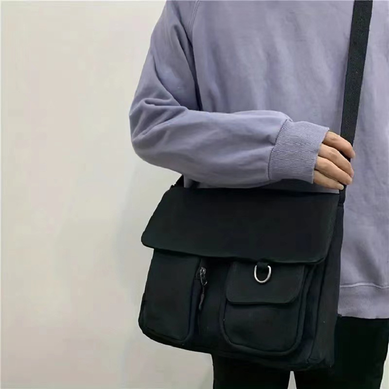 2023 Women Canvas Messenger Bag Youth Ladies Fashion Shoulder Bag Student Large Capacity Female Crossbody Bags Woman Packet