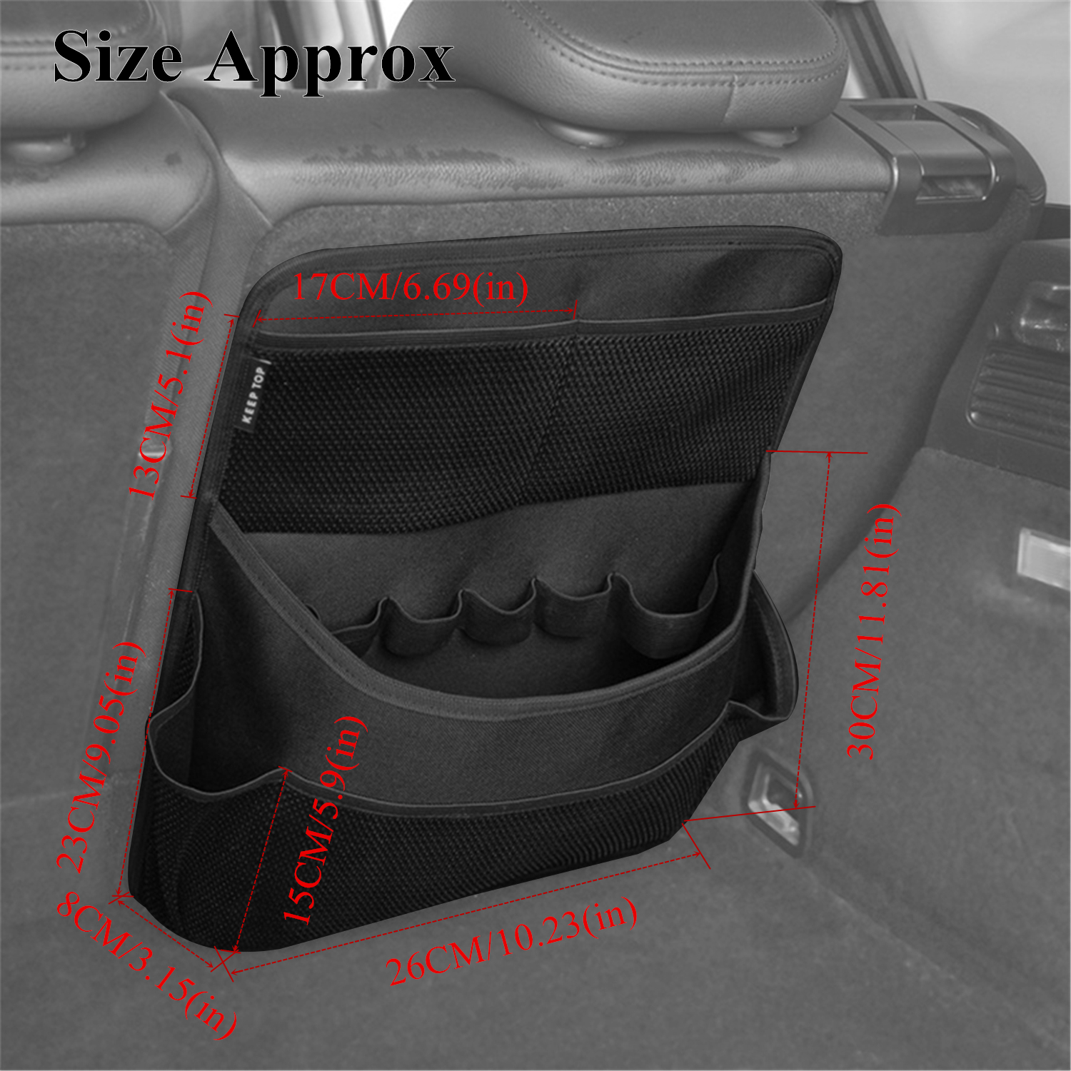 Car Seat Back Organizer Auto Back Seat Storage Bag with Multi-Pocket Oxford Tray Holder Stowing Tidying Interior Accessories 1b7b4