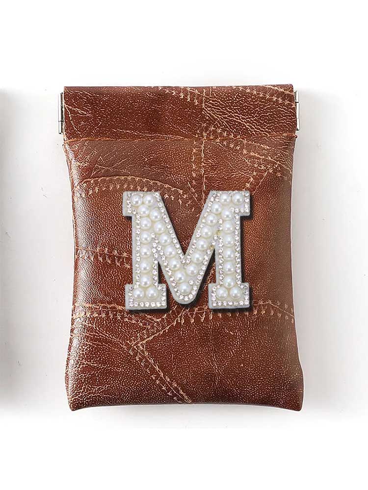 PU Key Wallet - Car Key Bag - Large Capacity Anti-Scratch Realist Gold Crystal Decor Dangle 5f361