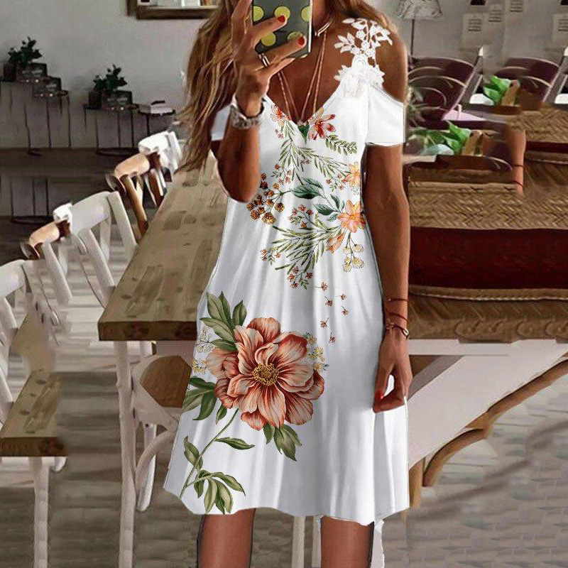 women clothing clothing women summer dresses Midi Dresses Sleeveless Floral Casual Mid-Calf A Line Sashes S-3XL dress Abiti da Sera luxury dress