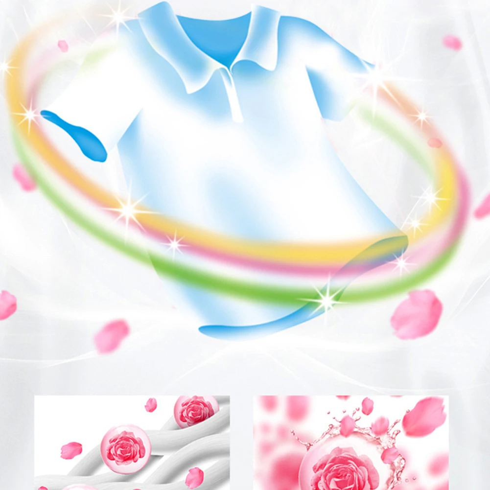 100PCS Laundry Scent Beads Granule Detergent Soft Clothing Capsule Ball for Washing Machine Diffuser Perfum Scent Booster Beads