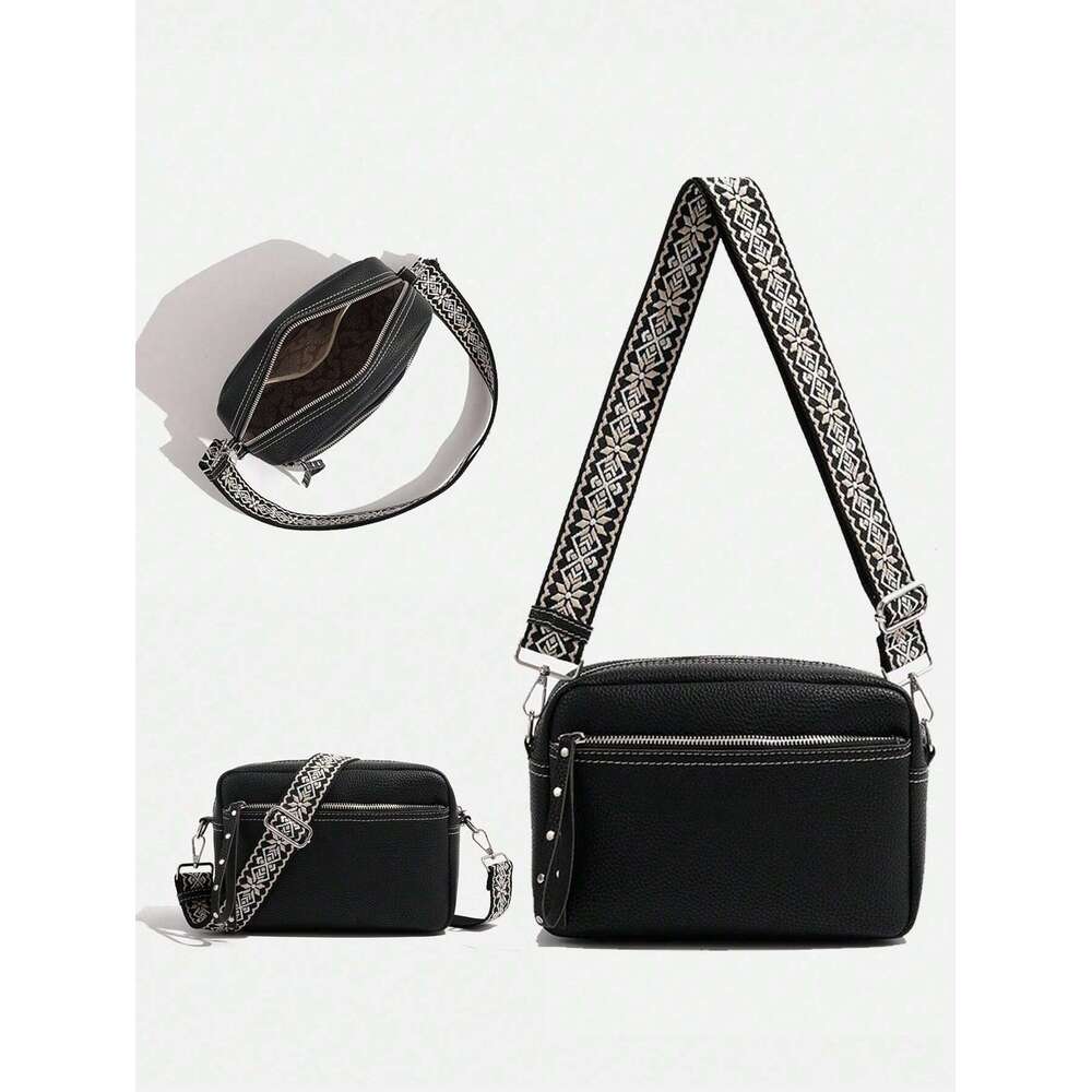 Europe and the United States new small square all shoulder crossbody bag women's leather purse