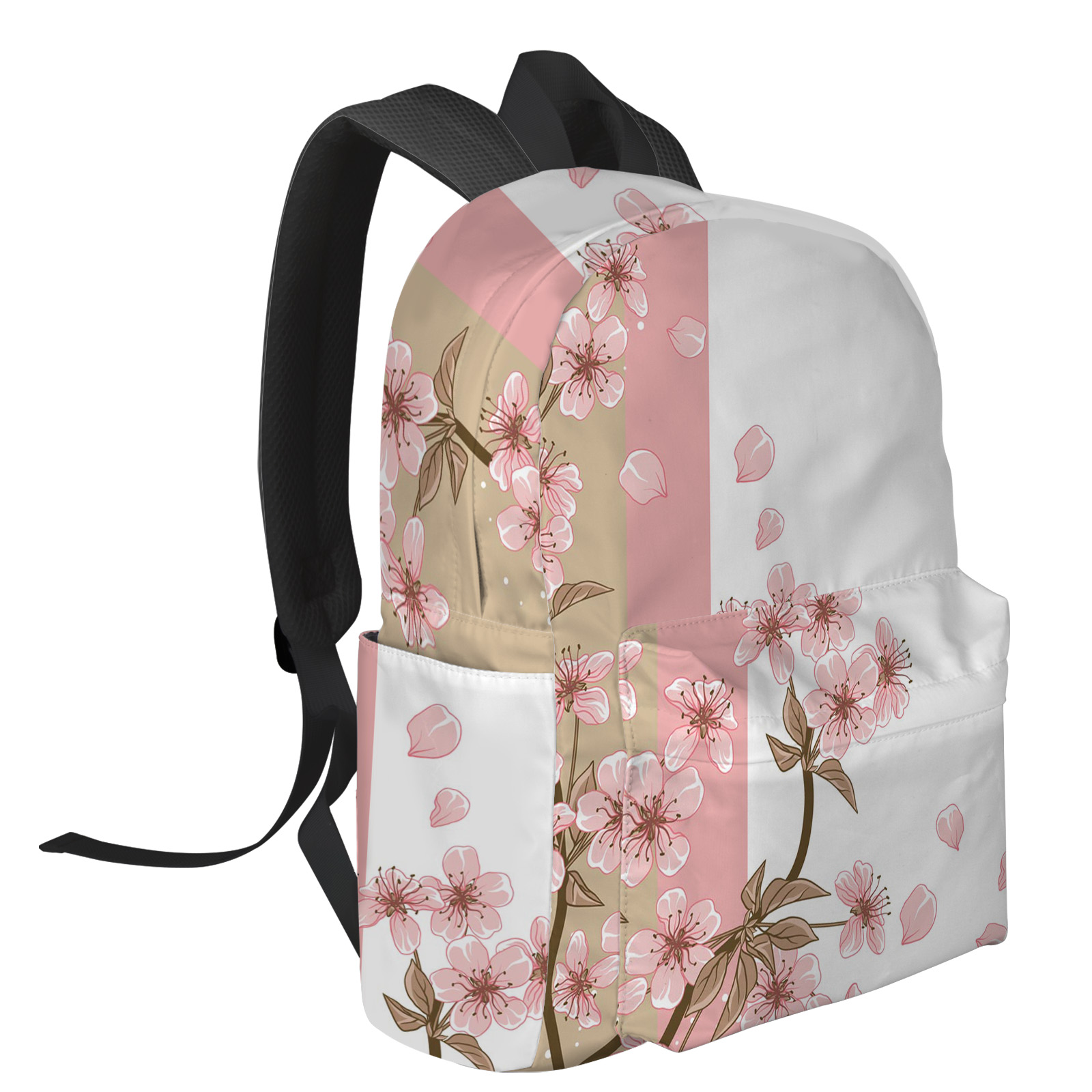 Peach Blossom Leaves Falling Feminina Backpacks Teenagers Student School Bags Laptop Backpack Men Women Female Travel Mochila f0eda