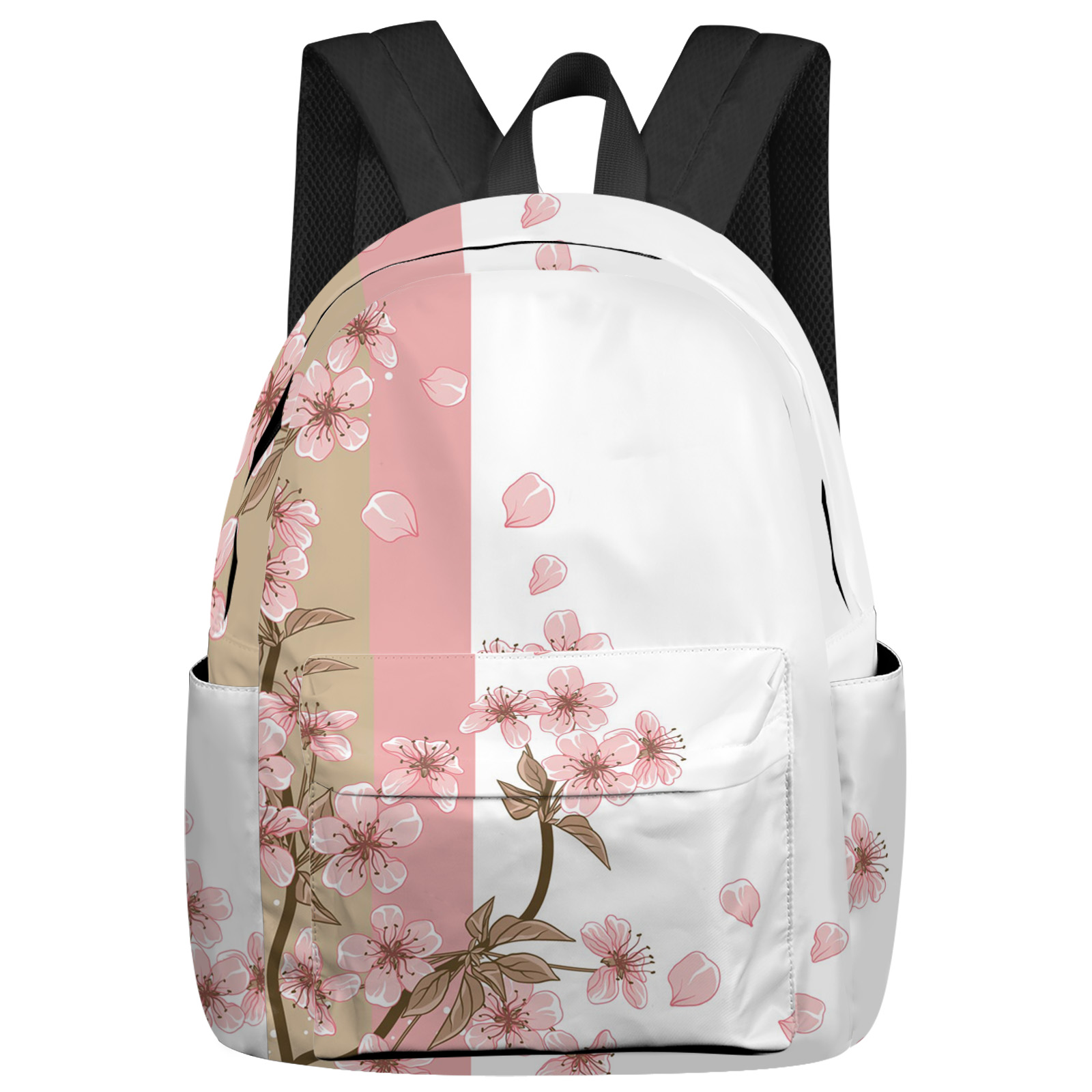 Peach Blossom Leaves Falling Feminina Backpacks Teenagers Student School Bags Laptop Backpack Men Women Female Travel Mochila f0eda