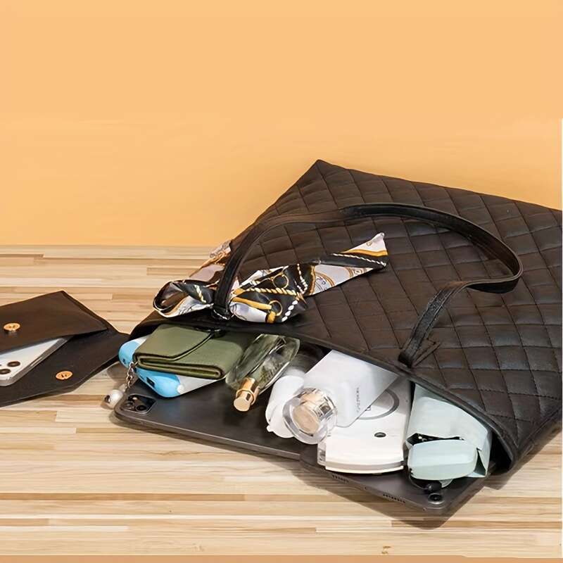 Tote women's dia lattice shoulder wholesale large capacity son and mother two-piece set bag texture handbag