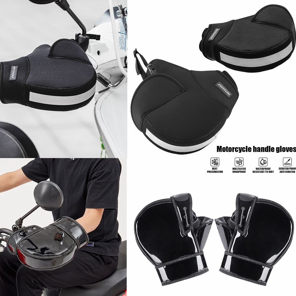 Motorcycle Handlebar Gloves Muffs Winter Warm Handle Gloves Waterproof Windproof Motorbike Handle Bar Hand Cover Muffs Parts dbce8 5 23a31