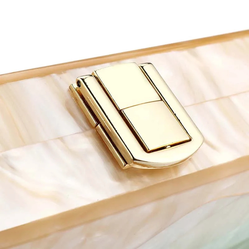 Trendy Bags Fashion Women Handbags Green Beige Striped Acrylic Party Evening Bag Woman Casual Cute Box Clutch Purse 241112