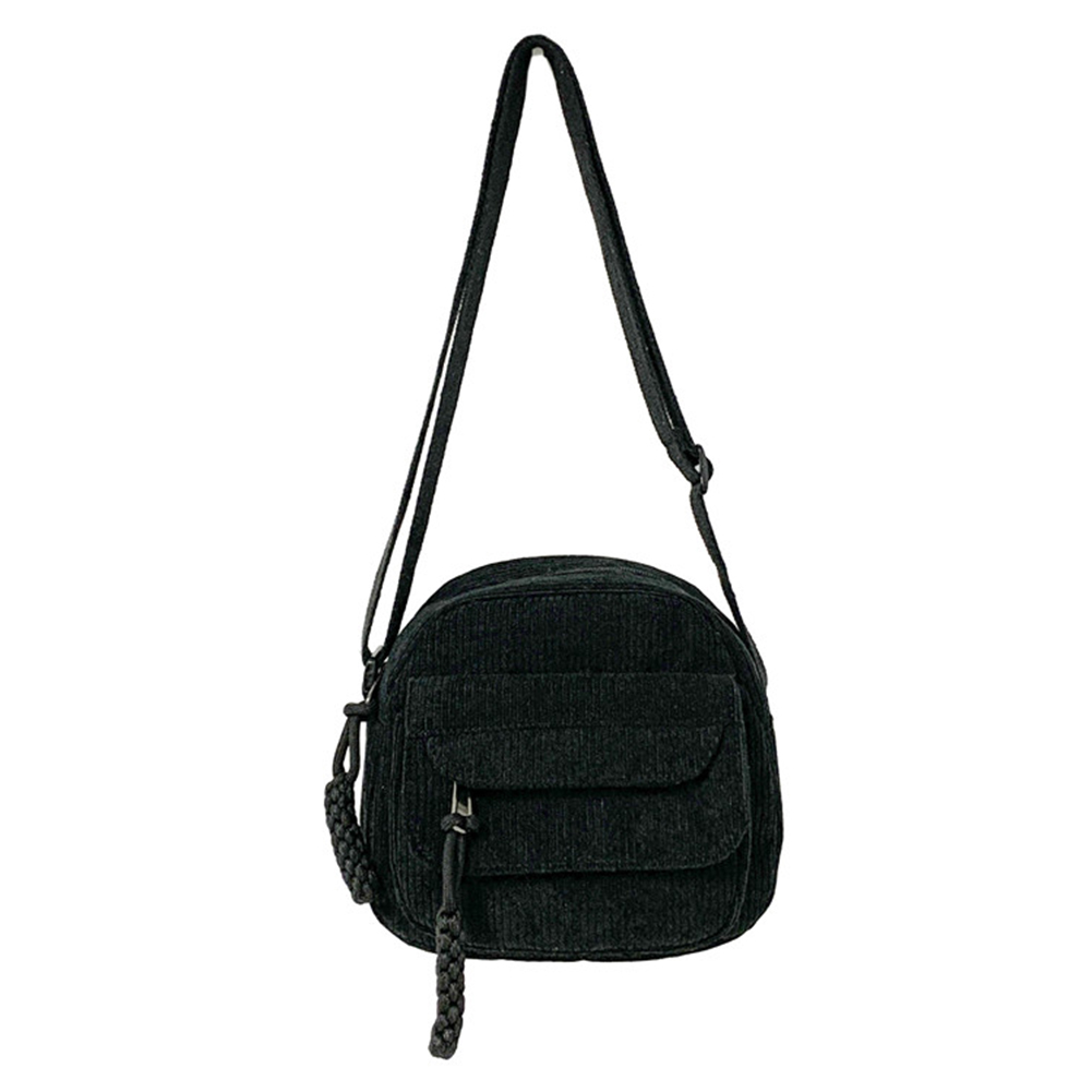 Women Corduroy Crossbody Bag Casual Multi Layer Shoulder Bag Versatile Phone Purse Satchel Hobo Bag Travel Holiday Purse