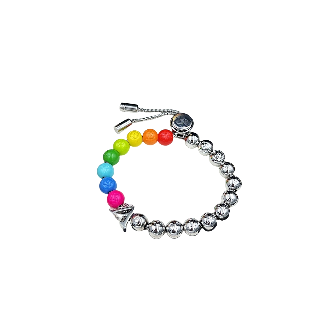latest design Beaded quenched-bead Strands bracelet spring clasp bracelet is the top titanium rigid bracele