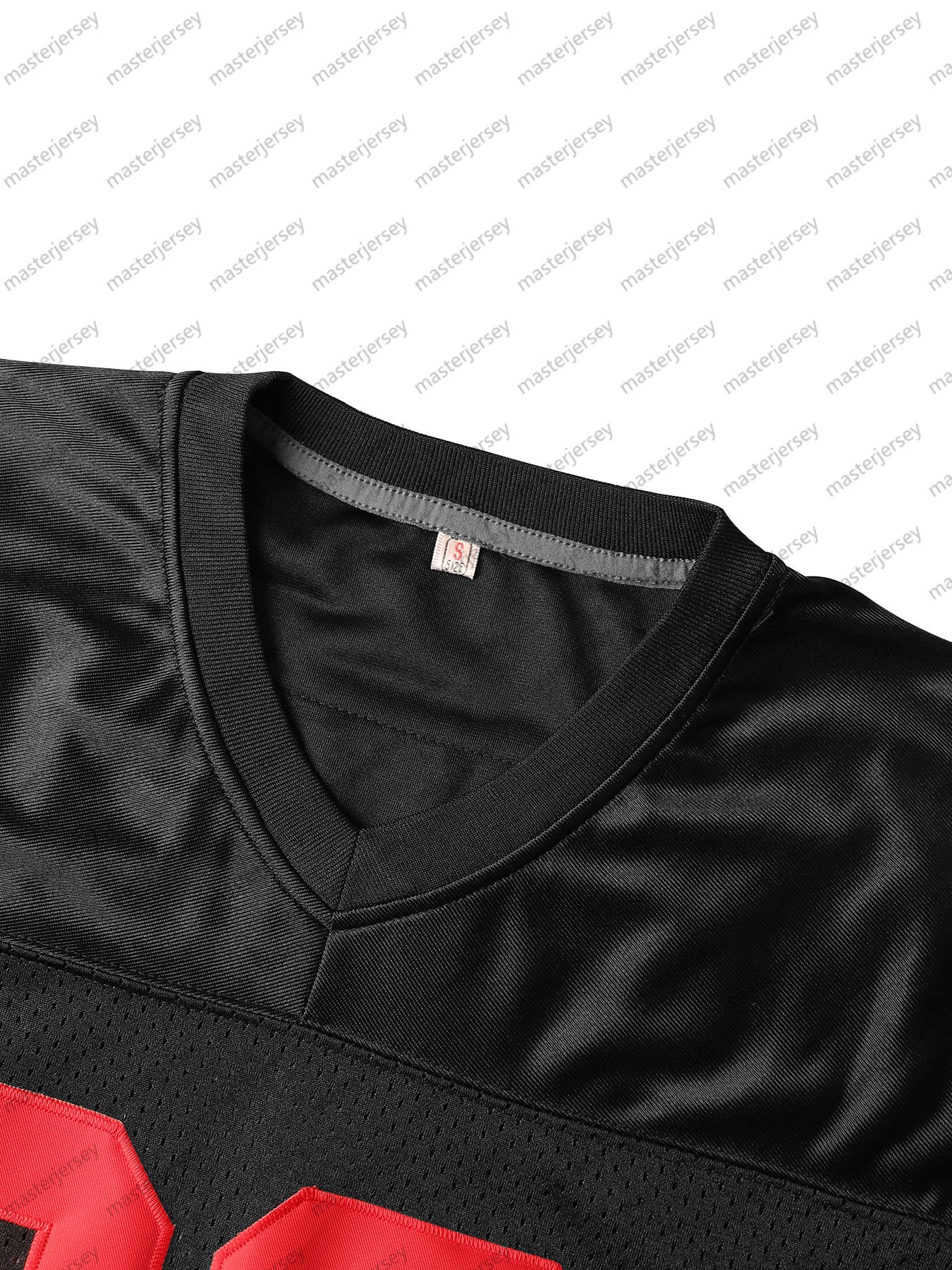 #23 McCAFFREY Comfy V-Neck Football Jerseys Men Mesh Embroidery For Training And Competition Breathable Moisture-Wicking Short Sleeve Top for Active J