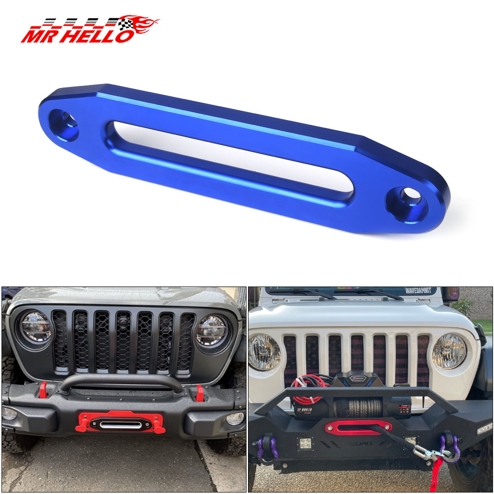 Winch Rope Guide Hawse Parts Repairing Aluminum ATV UTV Off-road Accessory Fittings Part Black Red Mouth Protector