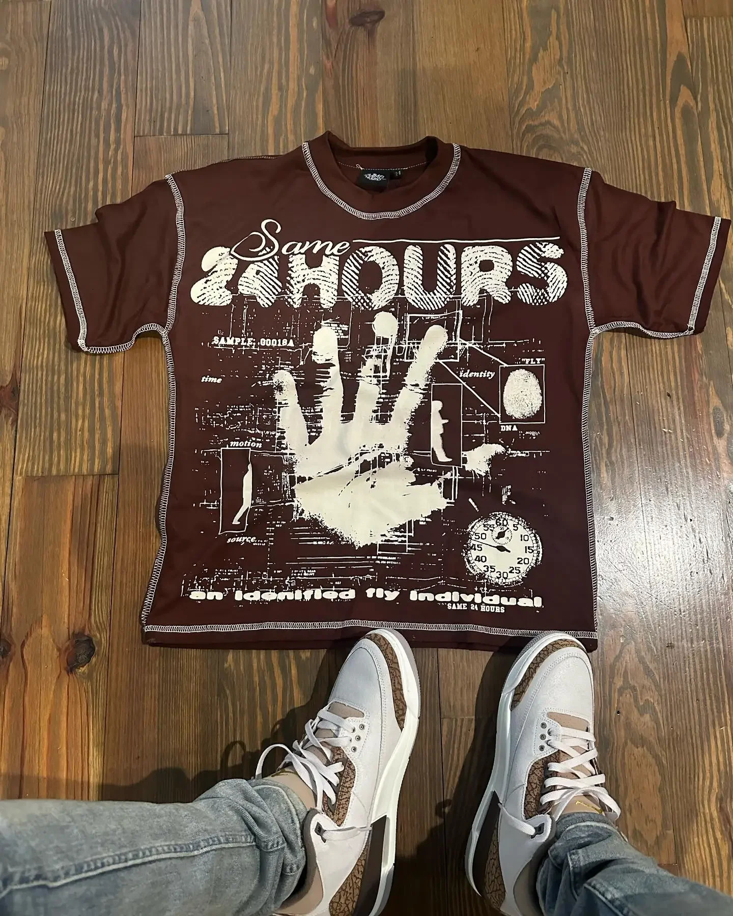 Street T-shirt couple striped patch short sleeved Y2k men and women pink hip-hop print loose casual personalized embroidery 241112