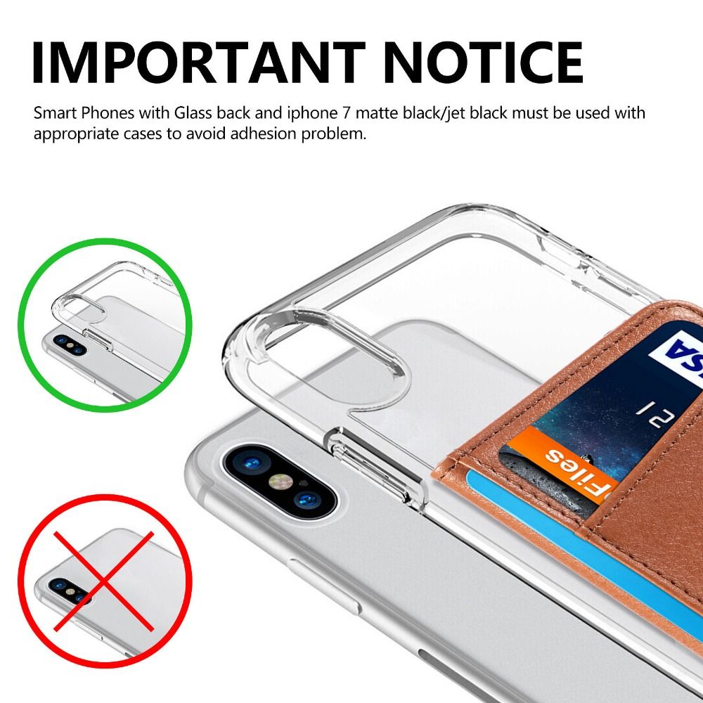 Universal Mobile Phone Card Bag High Quality Leather Adhesive Back Sticker Wallet Creative Multifunctional Card Clip
